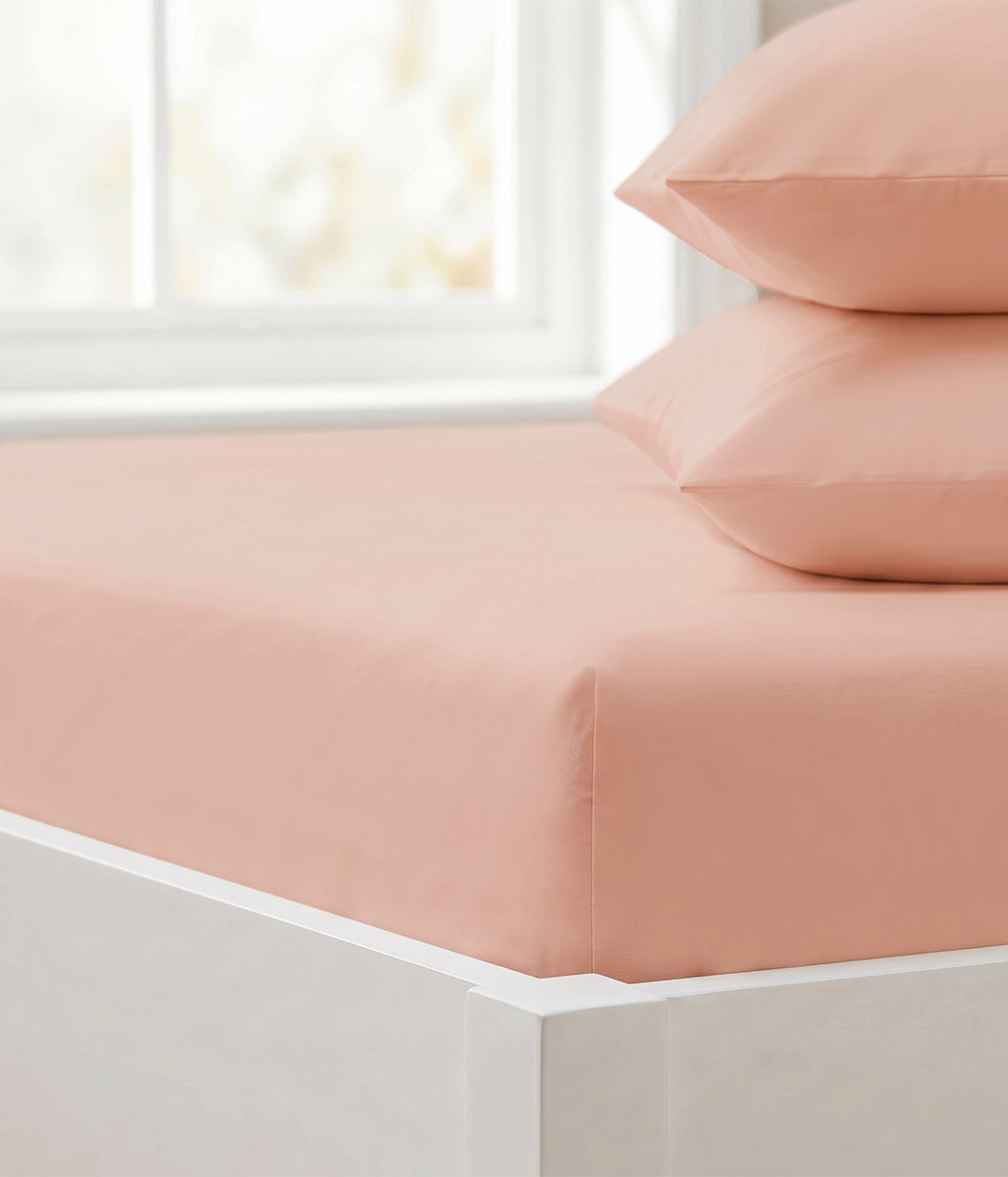 HushDry™ 2-in-1 Waterproof Fitted Single Sheet Viscose from Bamboo Blush