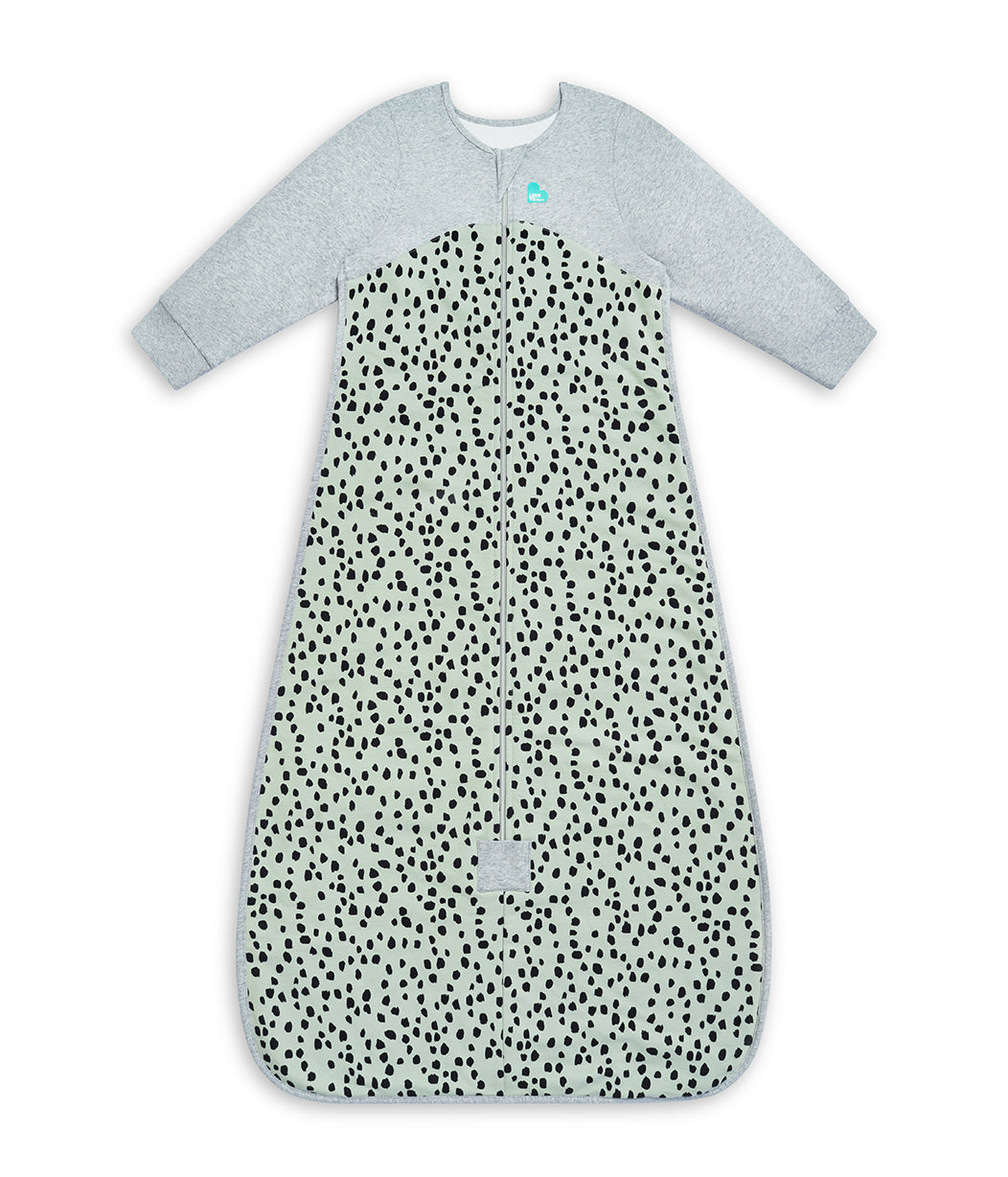 Sleep Bag Long Sleeve Mild (18-24°C) Olive Animal Organic Cotton Fleece