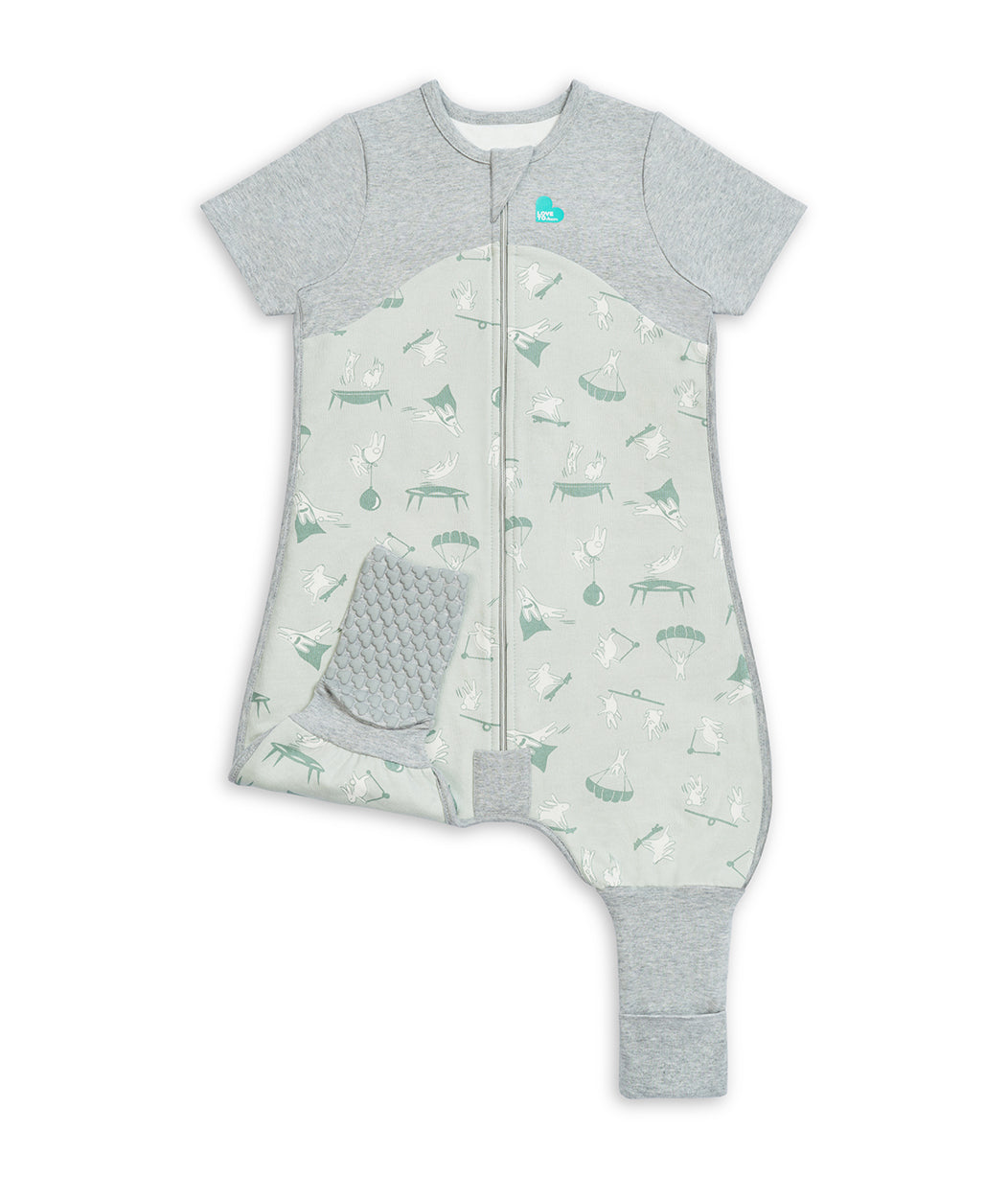 Sleep Suit Short Sleeve Mild (18-24°C) Green Daredevil Organic Cotton Fleece