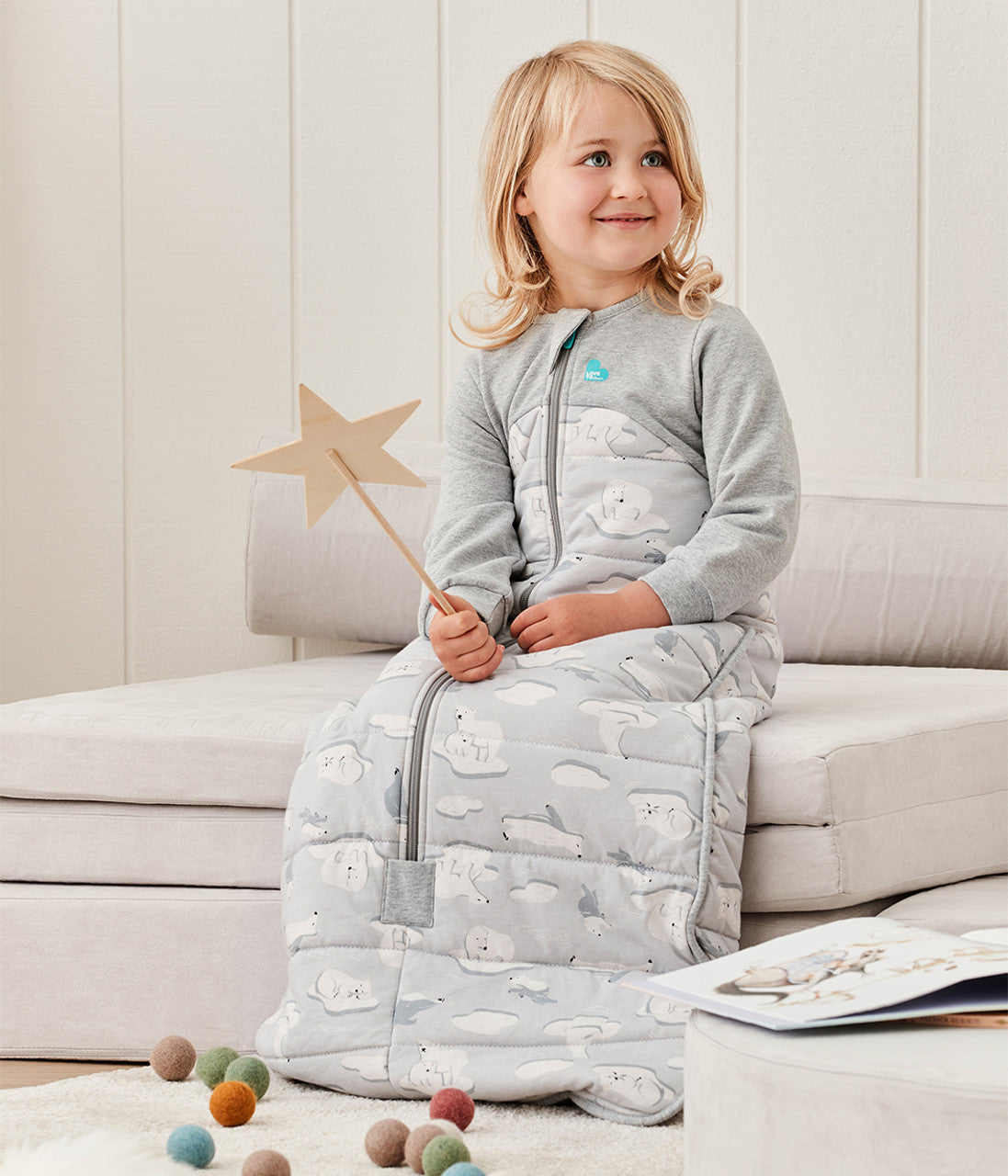 Sleep Bag Cold (14-16°C) Grey South Pole Quilted Cotton