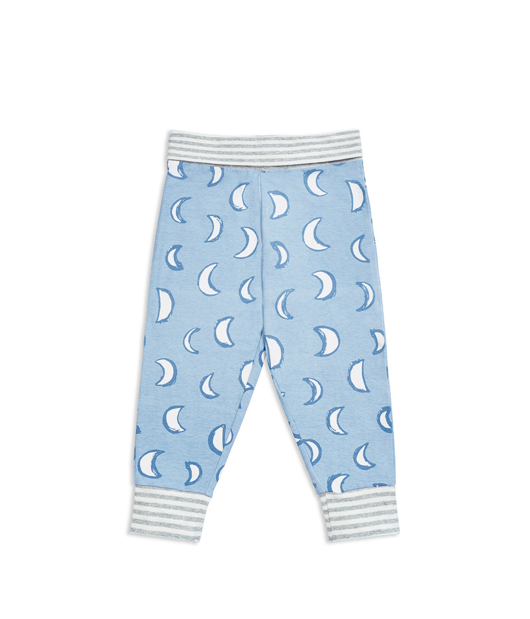 Kids Pyjama Set Long Sleeve Light Blue Eclipse Cotton