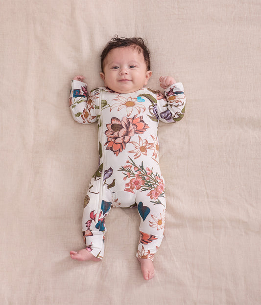 Babygrow Viscose from Bamboo Cream Wandering Folk