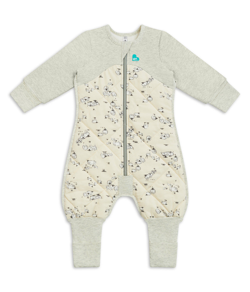 Organic Cotton/Merino Wool Sleep Suit Sand Extra Warm