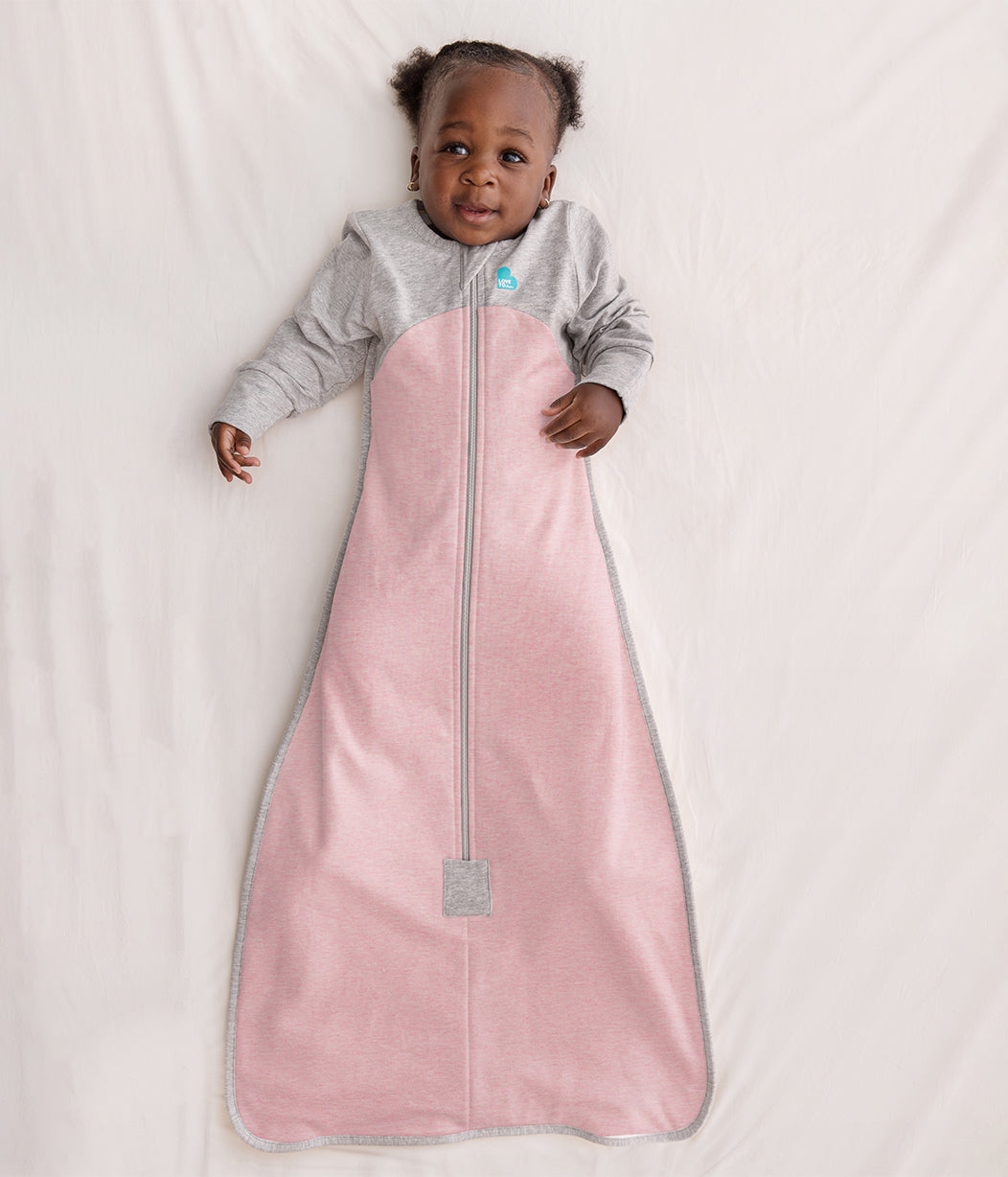 Sleep Bag Long Sleeve Mild (18-24°C) Rose Organic Cotton Fleece