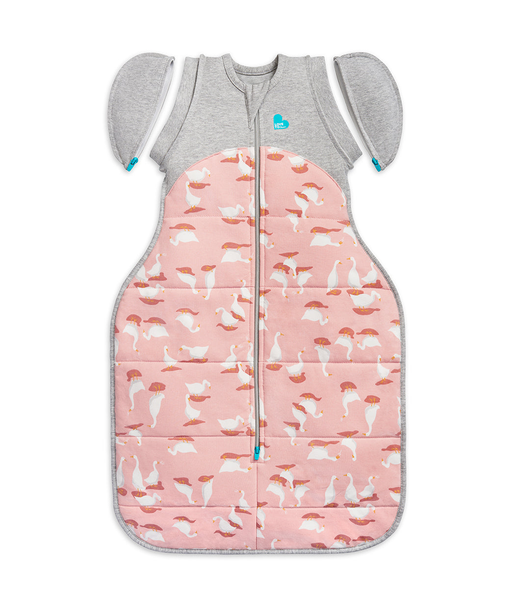 Swaddle Up™ Transition Bag Cool (16-20°C) Pink Silly Goose Quilted Cotton