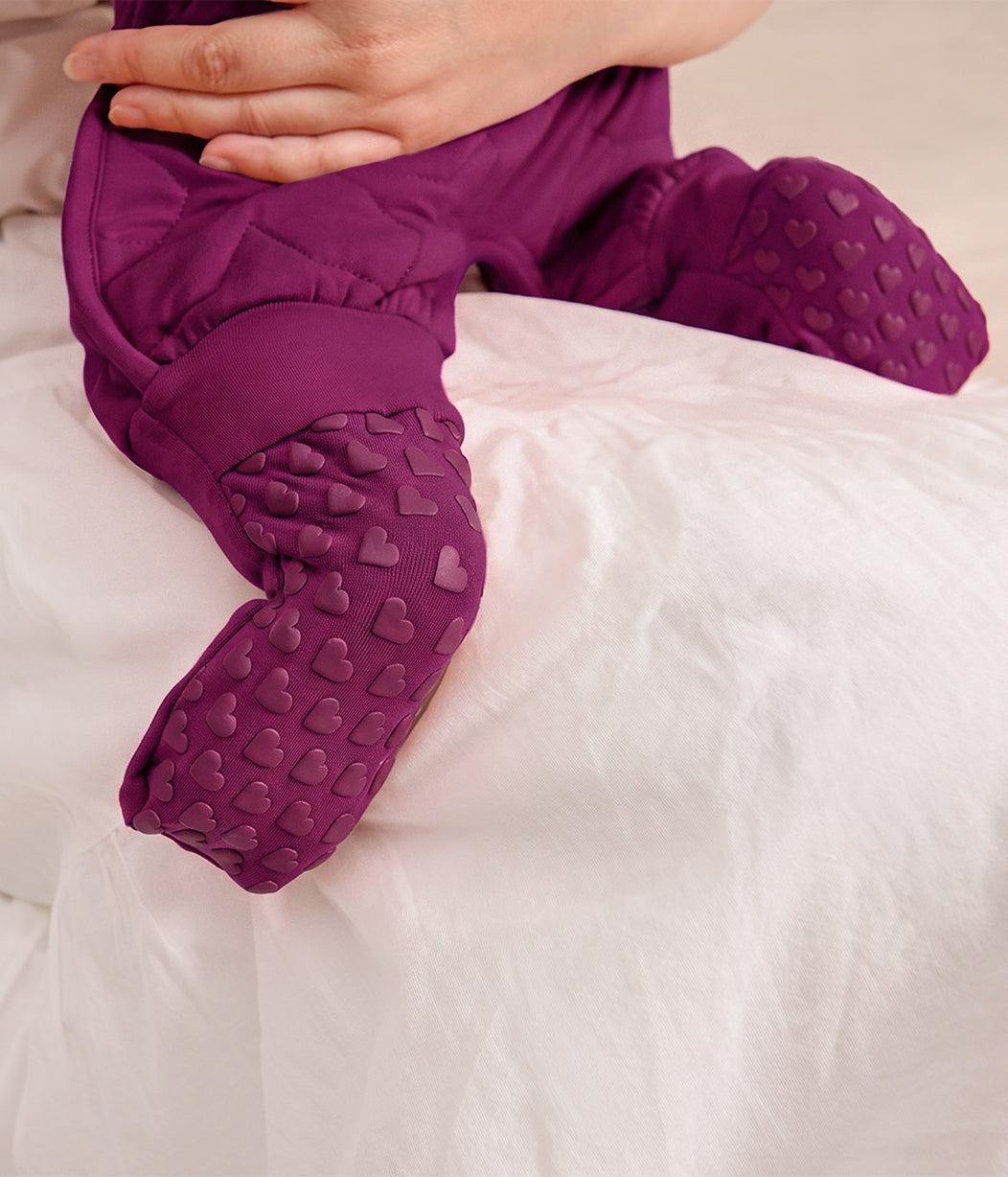 Sleep Suit Long Sleeve 2.5 TOG Cotton Plum Starturn Quilted