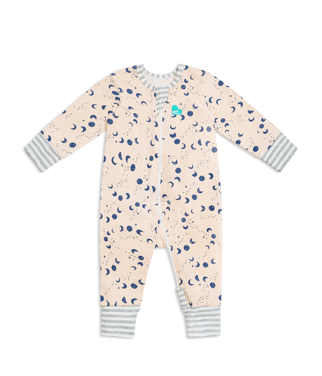 Footless Romper Moonscape Ecru