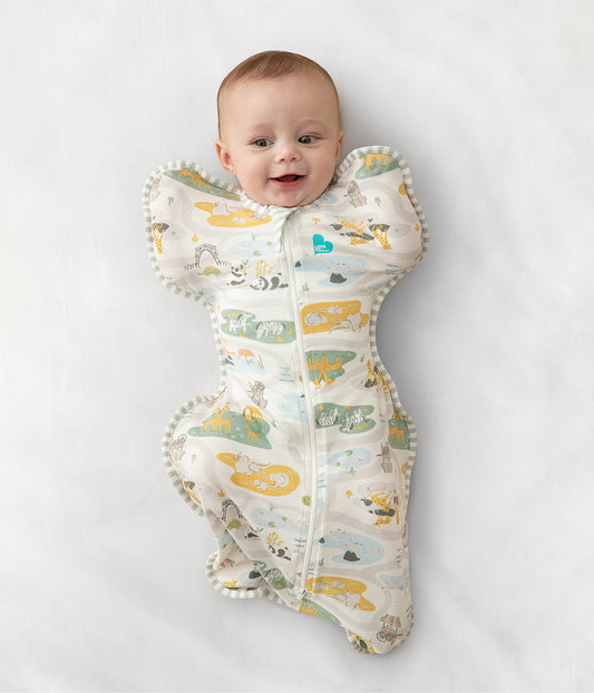 Swaddle Up™ 0.2 TOG Cotton White Zoo Time