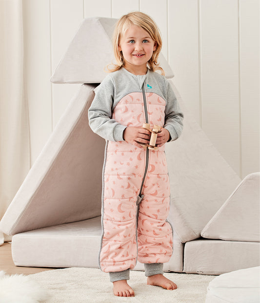 Sleep Suit Long Sleeve 2.5 TOG Cotton Pink Moonlight