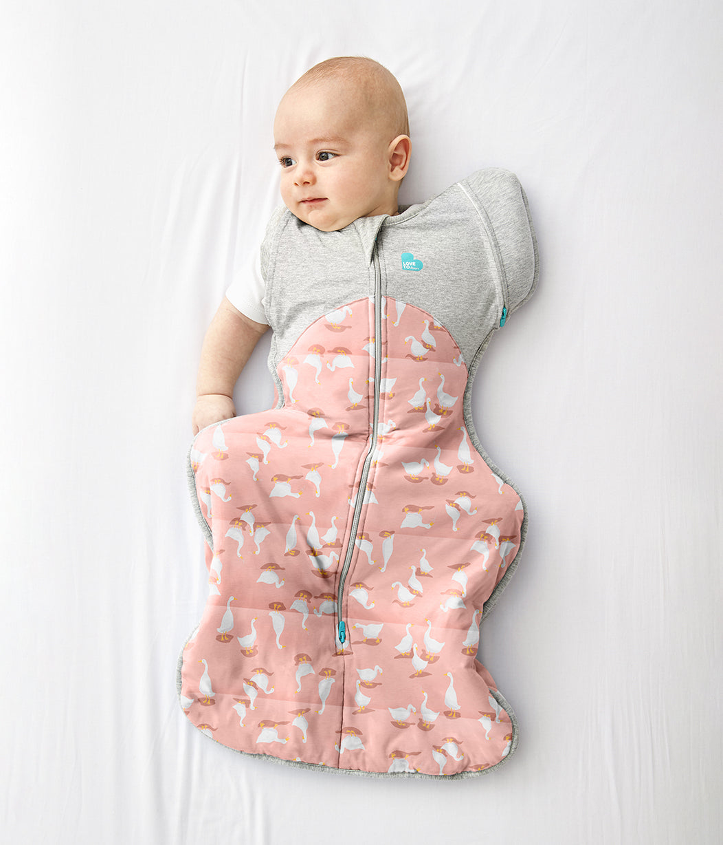 Swaddle Up™ Transition Bag Cool (16-20°C) Pink Silly Goose Quilted Cotton