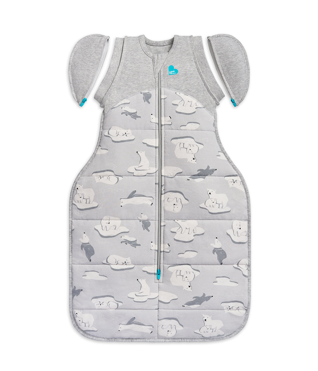 Swaddle Up™ Transition Bag Cold (14-16°C) Grey South Pole Quilted Cotton