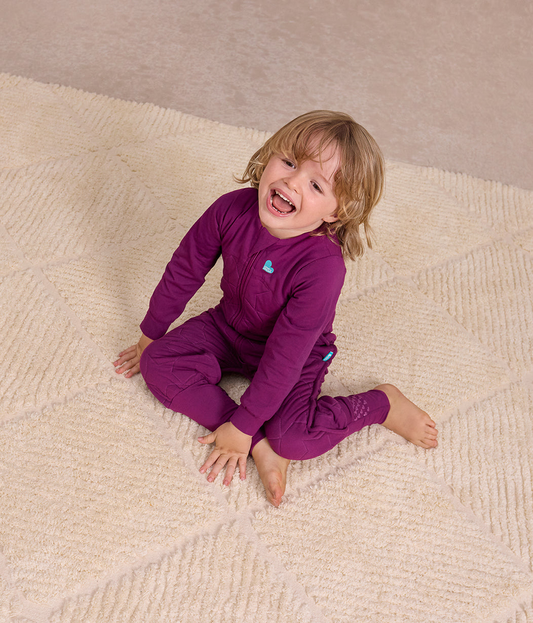 Sleep Suit Long Sleeve 2.5 TOG Cotton Plum Starturn Quilted