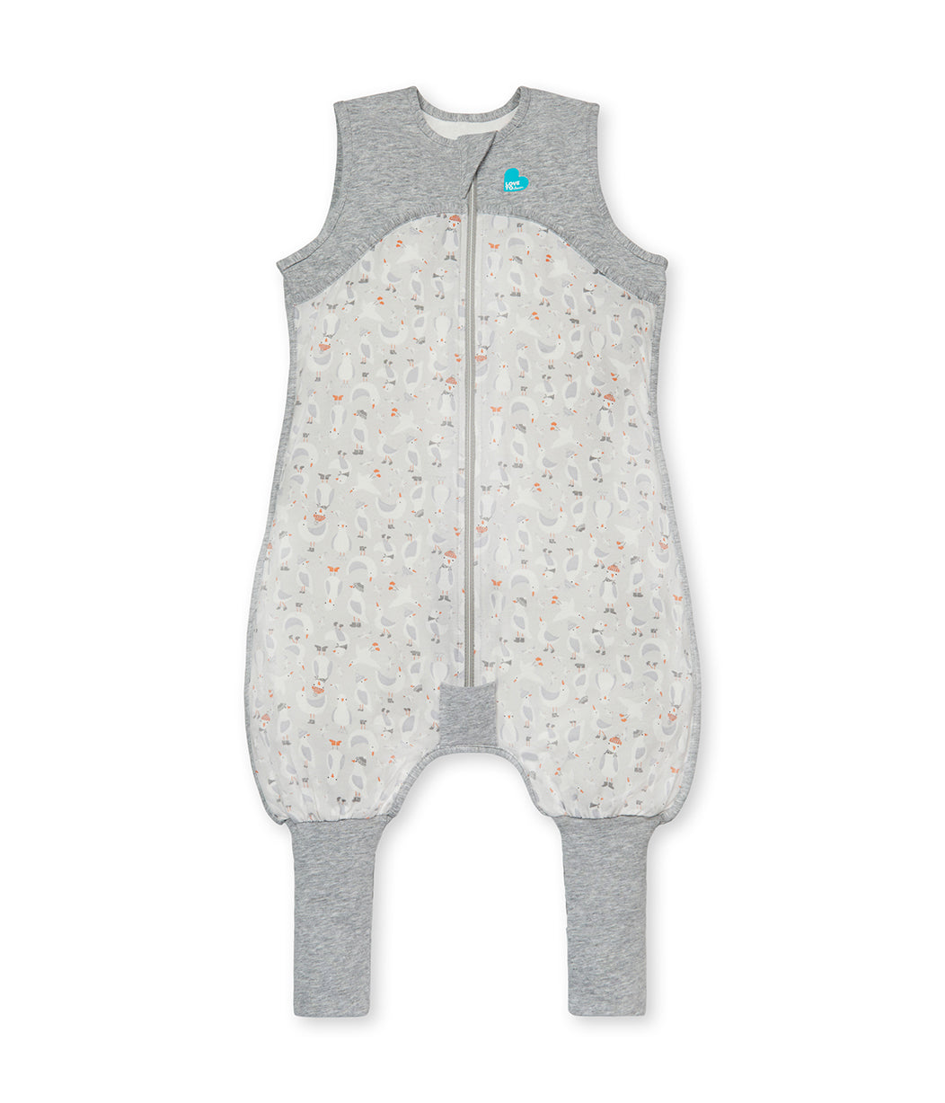 Sleep Suit Organic Lite Grey Seagulls