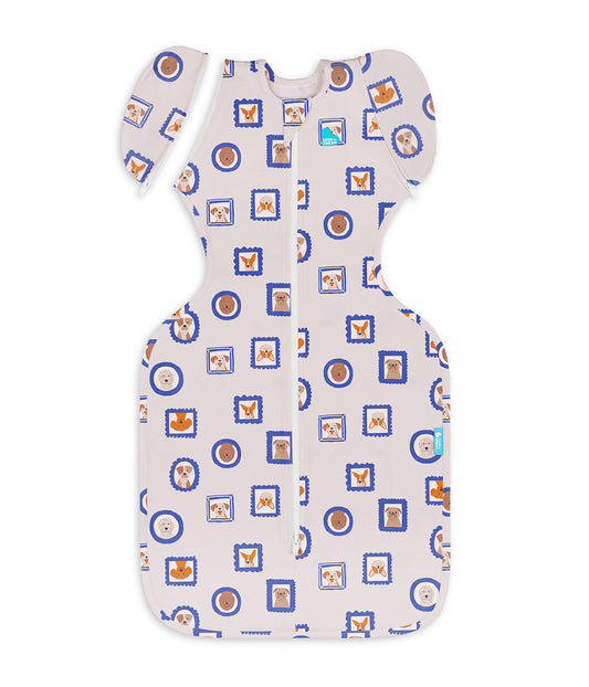 Swaddle Up™ 2-in-1 Transition Bag 1.0 TOG Cotton Tan Puppy Portrait