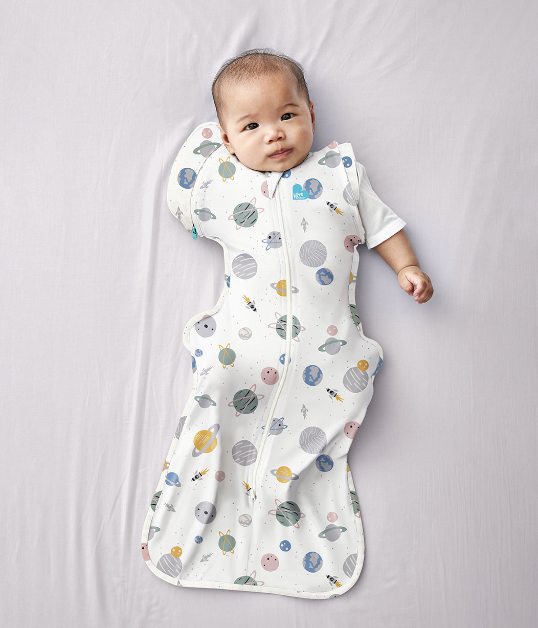 Swaddle Up™ Transition Bag Warm (24-27°C) White Space Cotton