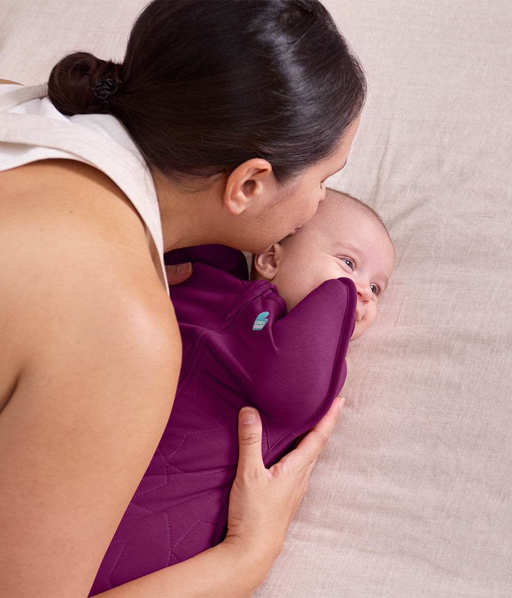 Swaddle Up™ 2.5 TOG Cotton Plum Starturn Quilted