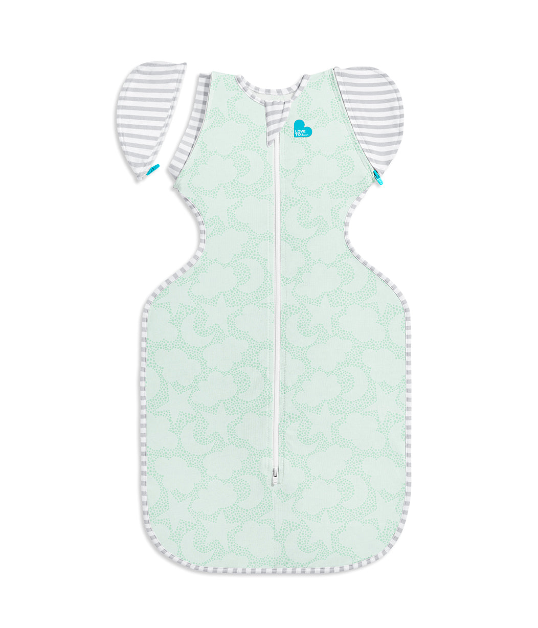 Swaddle Up™ Transition Bag Moderate (20-24°C) Mint Celestial Dot Organic Cotton