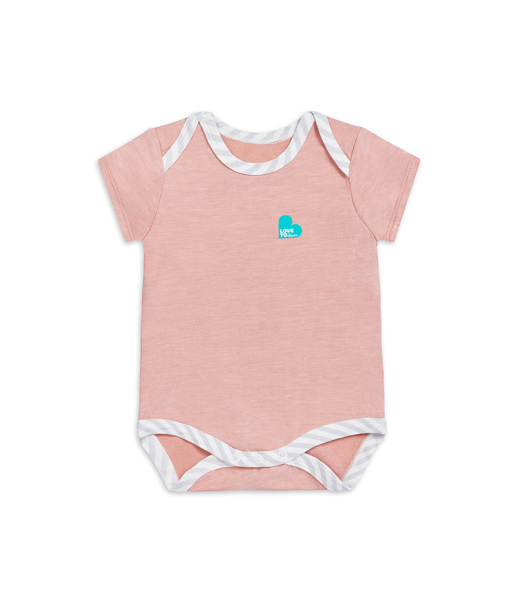 Short Sleeve Bodysuit Ecovero Rose Pink