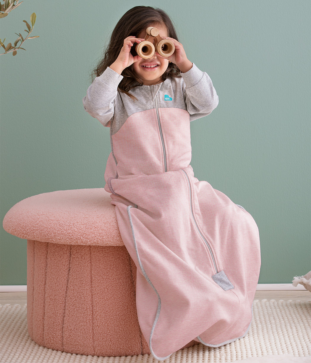 Sleep Bag Long Sleeve Mild (18-24°C) Rose Organic Cotton Fleece