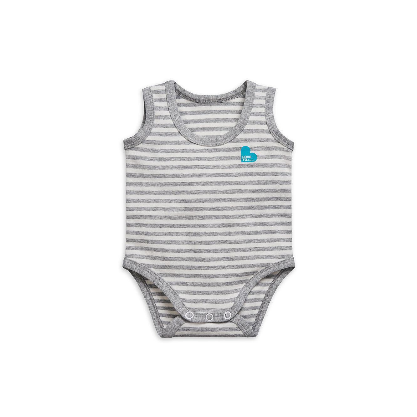 Bodysuit Sleeveless Grey Stripe