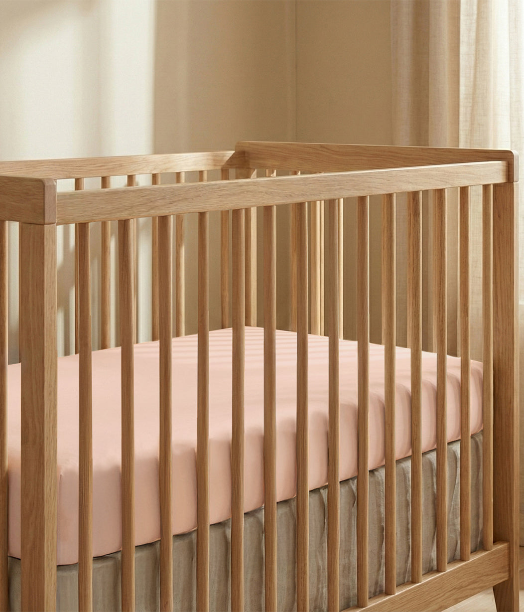 HushDry™ 2-in-1 Waterproof Fitted Gro Cot Sheet Viscose from Bamboo Blush