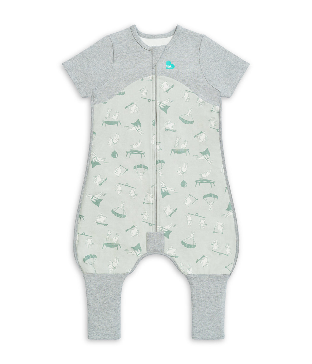 Sleep Suit Short Sleeve Mild (18-24°C) Green Daredevil Organic Cotton Fleece