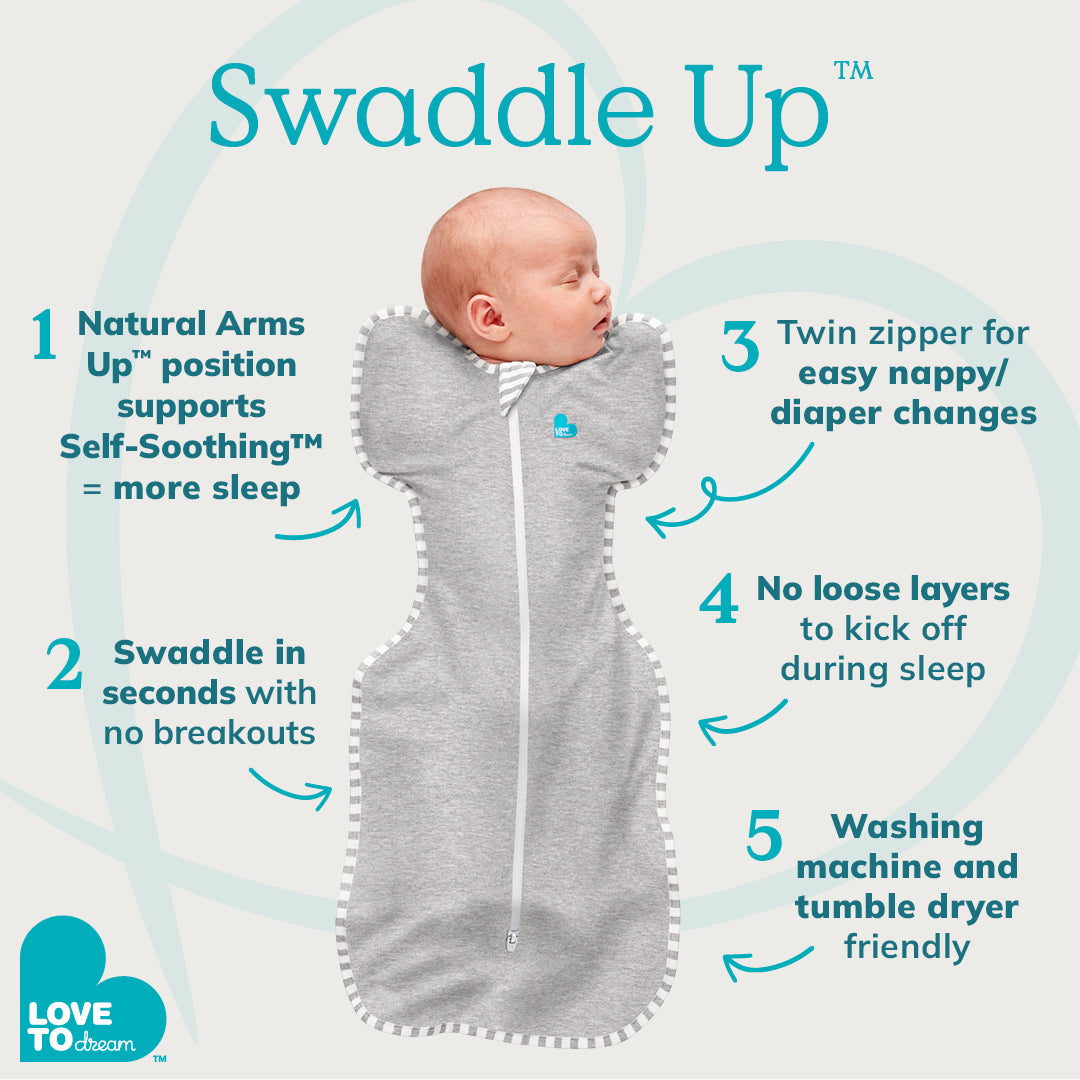 Swaddle Up™ Bamboo Moderate Grey Dot