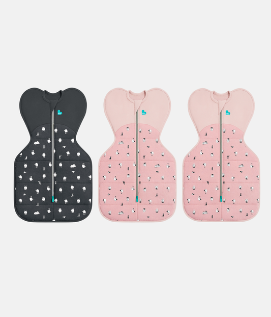 Boxing Week Swaddle Up Starter Bundle | 2.5 TOG | Charcoal | Rose Lamb 2