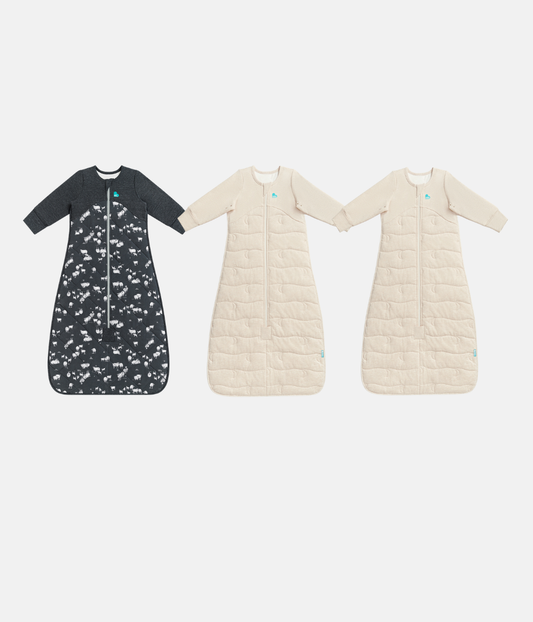 Boxing Week Sleep Bag Bundle | 3.5 TOG | Charcoal Sheep | Oatmeal Moon