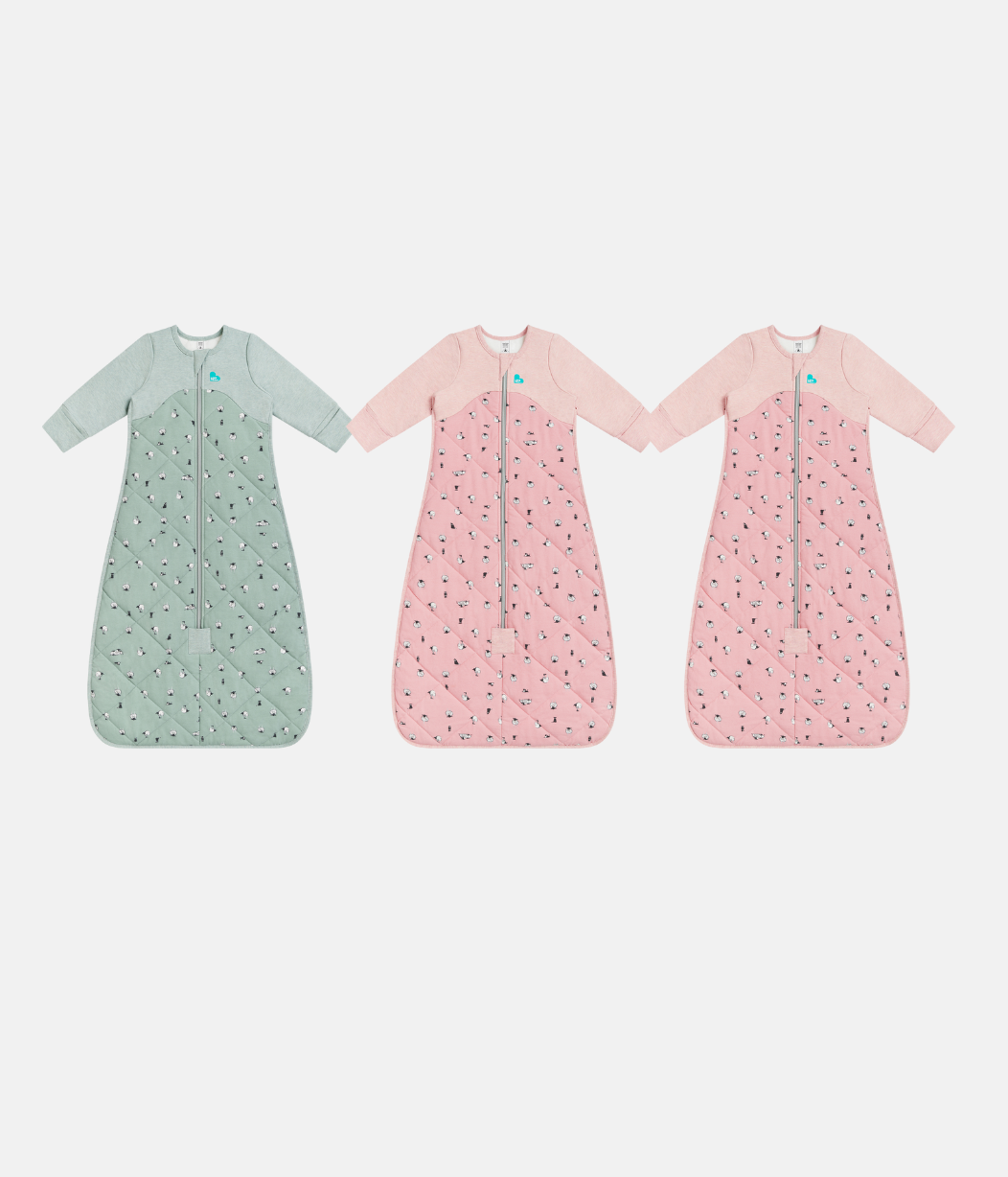 Boxing Week Sleep Bag Bundle | 2.5 TOG | Olive Lamb | Rose Lamb 2