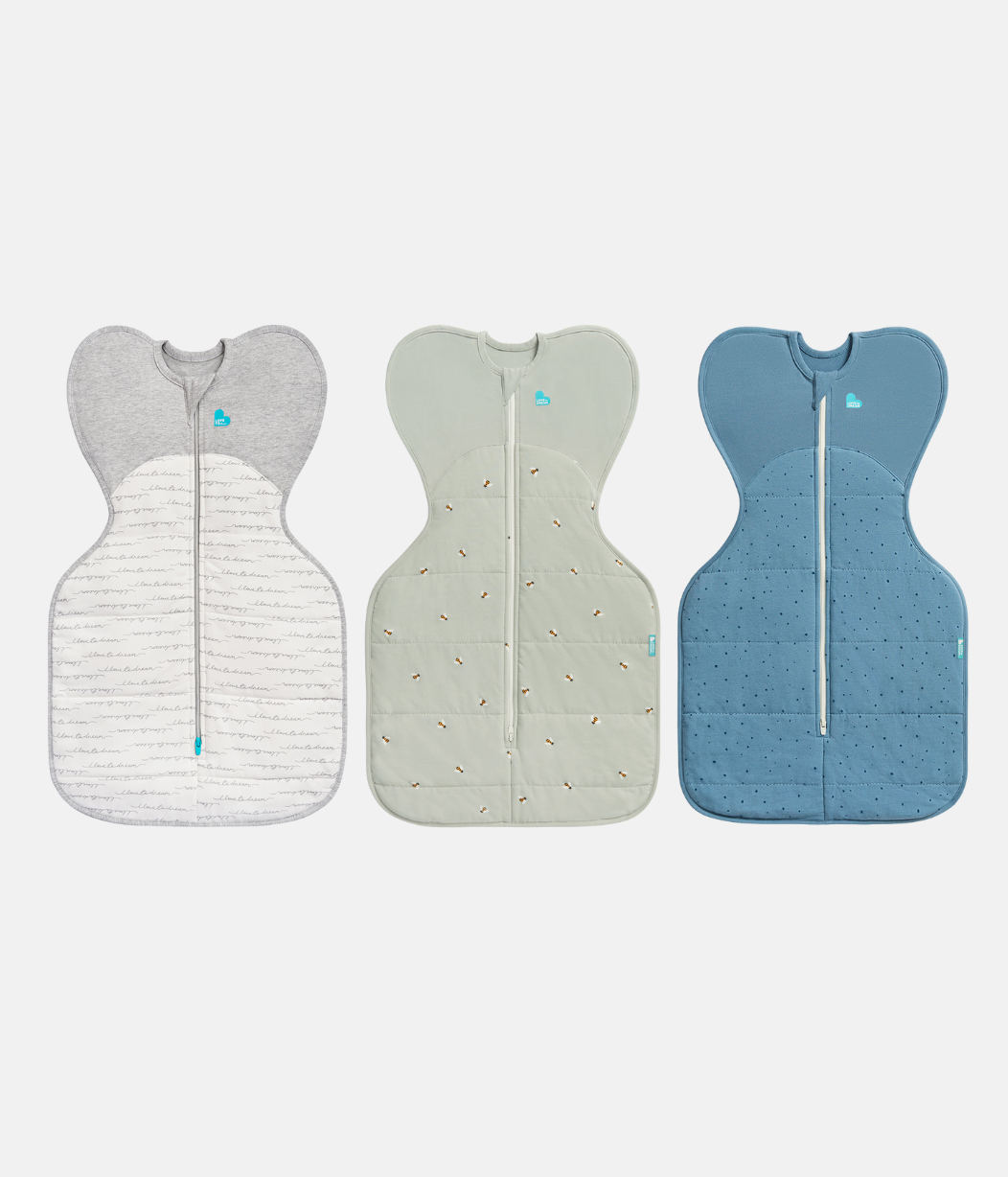 Boxing Week Swaddle Up Starter Bundle | 2.5 TOG | White Dreamer | Olive Bees | Blue Pebbles