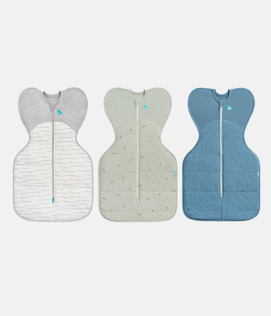 Boxing Week Swaddle Up Starter Bundle | 2.5 TOG | White Dreamer | Olive Bees | Blue Pebbles