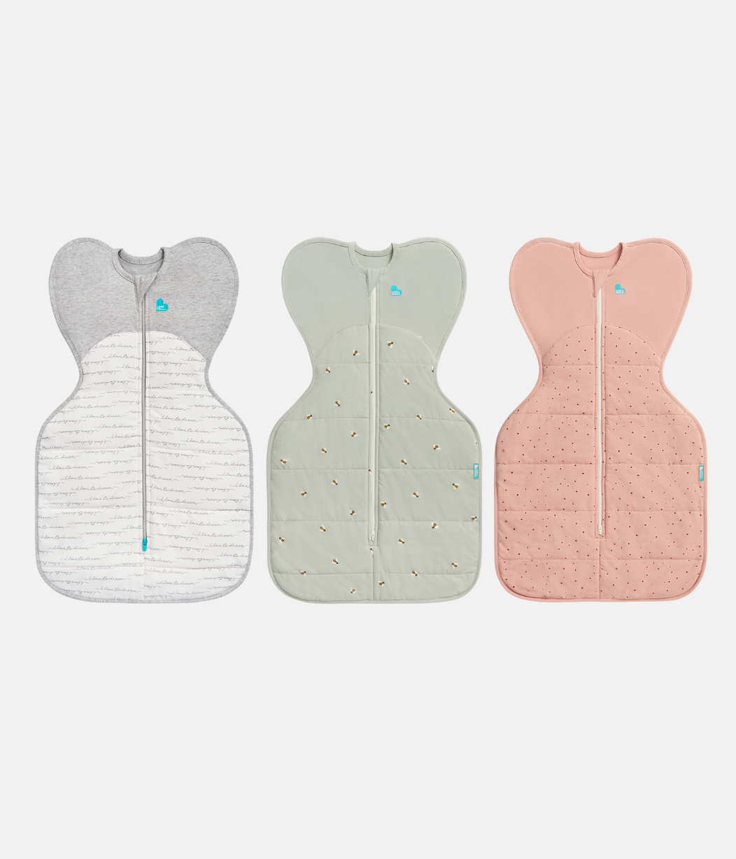Boxing Week Swaddle Up Starter Bundle | 2.5 TOG | White Dreamer | Olive Bees | Rose Pebbles