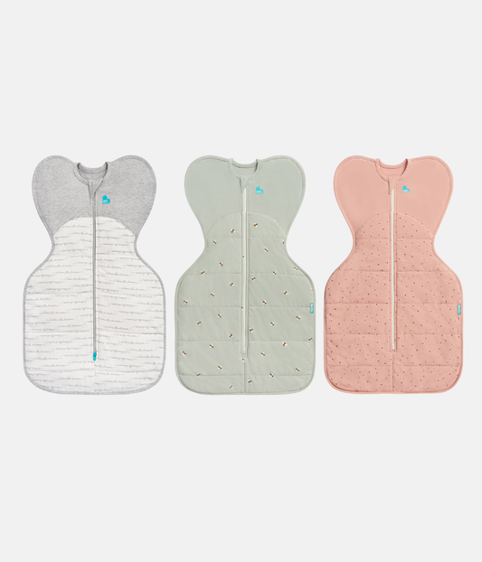 Boxing Week Swaddle Up Starter Bundle | 2.5 TOG | White Dreamer | Olive Bees | Rose Pebbles