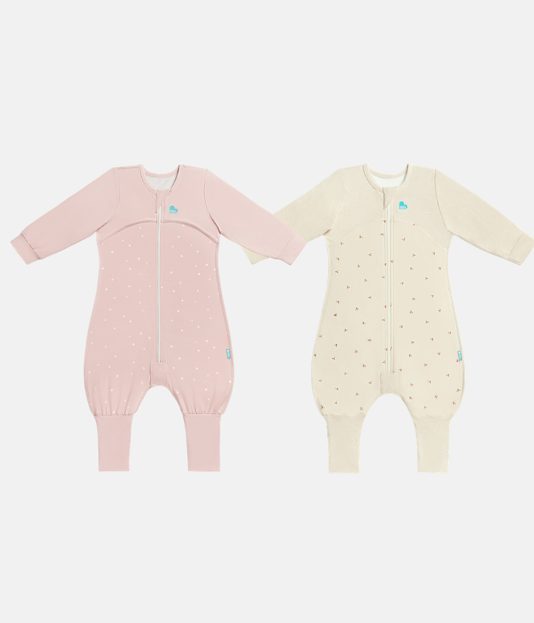 Sleep Suit Bundle | 1.0 | 1.5 TOG | Pink Twinkle | Oatmeal Twigs