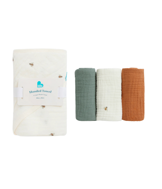 Baby Bath Bundle | Sage Bees | Cream Bees