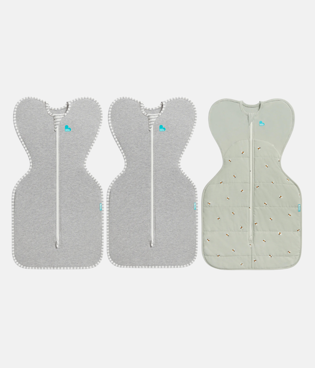 Swaddle Up Starter Bundle 1.0 | 2.5 TOG | Grey | Grey | Olive Bees
