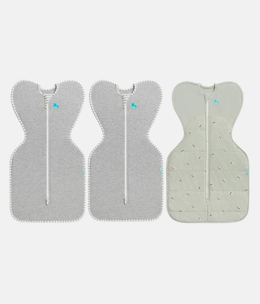 Swaddle Up Starter Bundle 1.0 | 2.5 TOG | Grey | Grey | Olive Bees