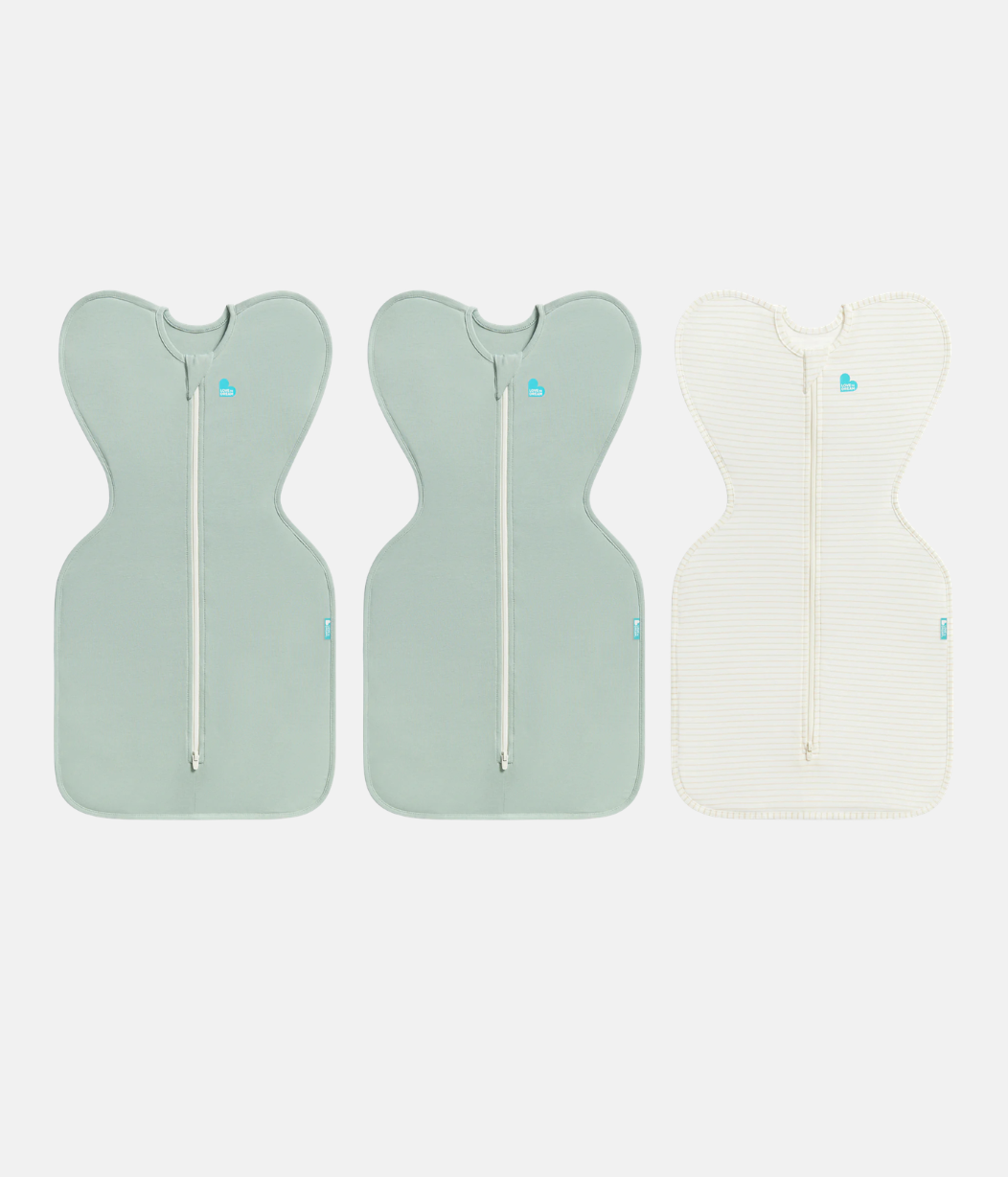 Swaddle Up Starter Bundle | 0.2 TOG | Olive 2 | Breton Stripe