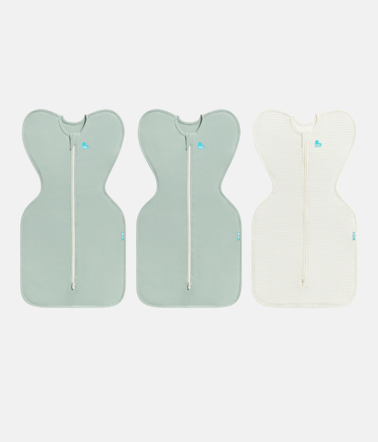 Swaddle Up Starter Bundle | 0.2 TOG | Olive 2 | Breton Stripe