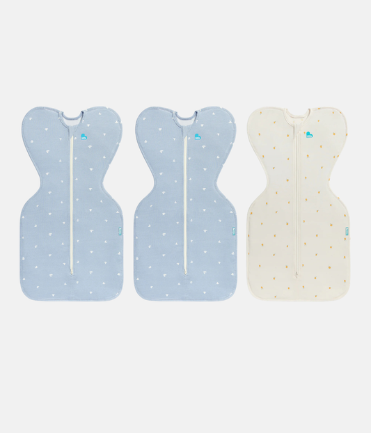 Swaddle Up Starter Bundle | 1.0 TOG | Bamboo | Blue Boats 2 | Cream Lemons