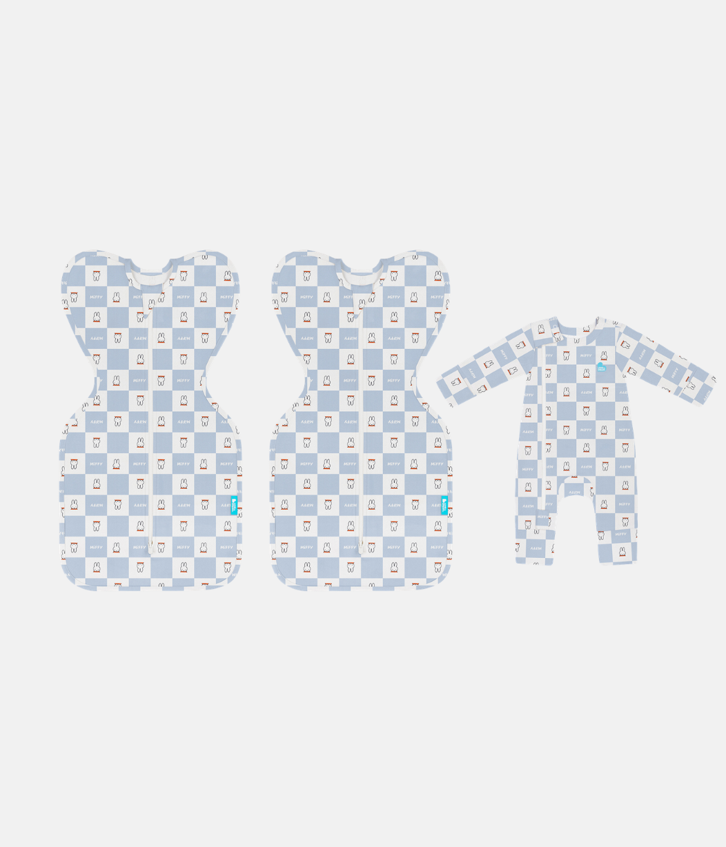 Newborn Essential Miffy Gift Bundle | 1.0 TOG | Swaddle 2 | Romper | Blue