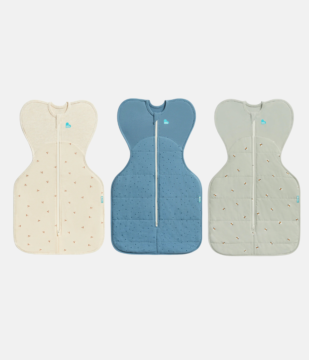 Swaddle Up Starter Bundle 1.5 | 2.5 TOG | Oat Twigs | Storm Blue Pebbles | Olive Bees