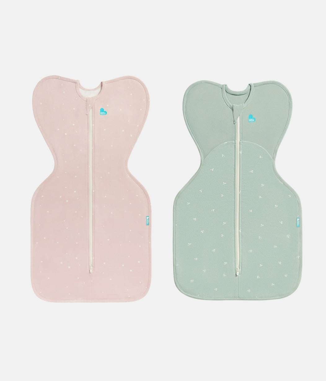 Swaddle Up Starter Bundle | 1.0 | 1.5 TOG | Powder Pink Twinkle | Olive Twigs
