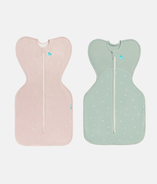 Swaddle Up Starter Bundle | 1.0 | 1.5 TOG | Powder Pink Twinkle | Olive Twigs