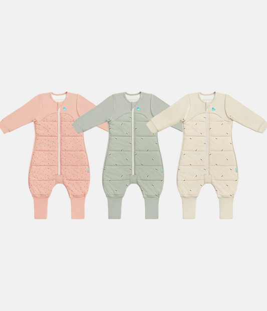 Sleep Suit Bundle | 2.5 TOG | Rose Pebbles | Olive Bees | Oatmeal Bees