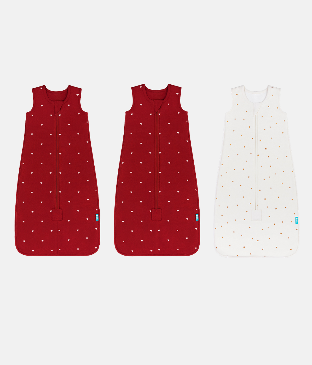 Sleep Bag Bundle | 1.5 TOG | Maroon Hearts 2 | Buff Twinkle