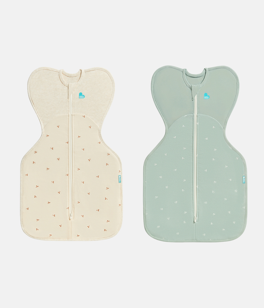 Swaddle Up Starter Bundle 2 Pack | 1.5 TOG | Oatmeal Twigs | Olive Twigs
