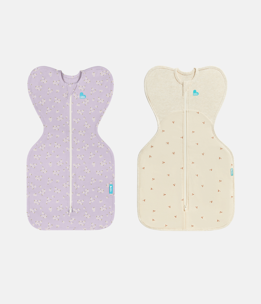 Swaddle Up Starter Bundle | 1.0 | 1.5 TOG | Lilac Meadow | Oatmeal Twigs