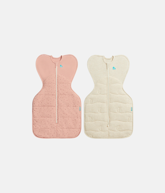 Swaddle Up Starter Bundle 2 Pack | 2.5 | 3.5 TOG | Rose Pebbles | Oatmeal Moon